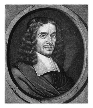 Geeraert Brandt 'in portresi, Pieter Schenk (I), Michiel van Musscher' den sonra, 1683 - 1713 Geeraert Brandt, 57 yaşında Amsterdam 'da tarihçi, şair ve oyun yazarı..