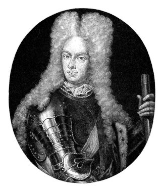 II. Augustus 'un portresi, Polonya Kralı, Pieter Schenk (I), 1694 - 1713 Ağustos, Saksonya Seçmeni ve Polonya Kralı, lakabı 