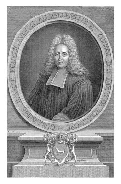 Guillaume Raviot 'un portresi, Sebastien Antoine, Gabriel Revel' den sonra, 1735, eski oyma..