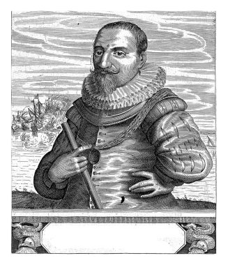 Hendrick Cornelisz 'in portresi. Loncq, Ignatius Lux, 1659 - 1713 Amiral Hendrick Cornelisz 'in Portresi. Loncq.