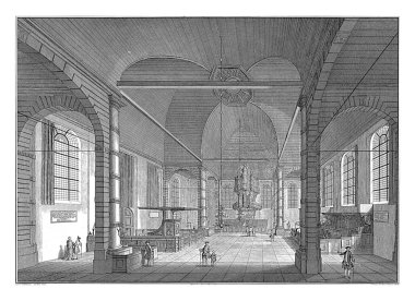 Rotterdam 'daki Oosterkerk' in İçi, Noach van der Meer (II), Cornelis Notemans 'tan sonra, 1770 Rotterdam Hoogstraat' daki Oosterkerk 'in İçi.