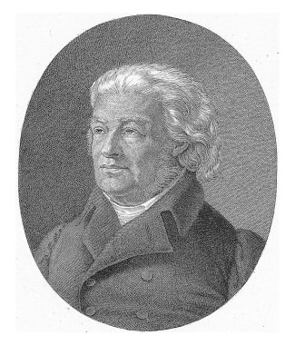 Samuel Thomas von Sammerring 'in portresi, Karl Barth, 1844, eski oyma..