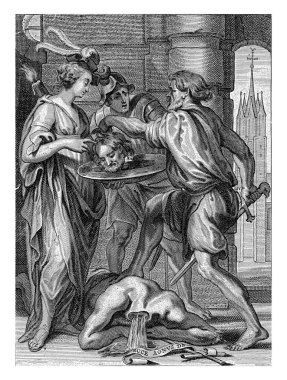 Vaftizci Yahya 'nın başı Adriaen Lommelin, Lucas Franchoys' dan sonra 1630 - 1677 bir cellat, John the Baptist 'in kafasını Salome tarafından tutulan bir tabağa koydu..