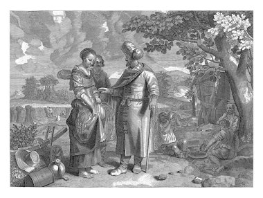 Ruth ve Boaz, isimsiz, Gerbrand van den Eeckhout 'dan sonra, 1679 - 1702 Boaz, Ruth ile konuştu, Ruth tarlasında kulak topladı..