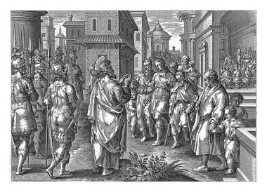 Paul, Philips Galle 'den sonra, 1646' da Jan van der Straet 'den sonra, Roma' da İsa 'nın öğretisini vaaz eder. Her türlü insan onu dinler..