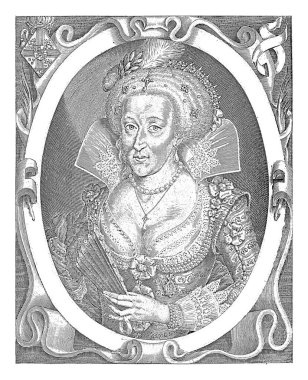 Danimarkalı Anne 'in portresi, İngiltere Kraliçesi, Simon van de Passe, 1617 Danimarka' lı Anne 'in büst portresi, İngiltere Kralı I. James' in eşi.
