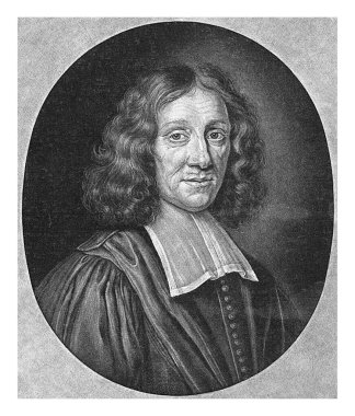 Nicolas Colvius 'un portresi, Jacob Gole, Bernard Vaillant' tan sonra, 1670 - 1724 Nicolas Colvius, Amsterdam 'da Walloon ilahiyatçısı.