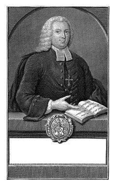 Papaz Schubert 'in portresi, Christian Friedrich Fritzsch, 1772 - 1780 Peder Schubert' in portresi, yarı boyda, yalın kafalı..