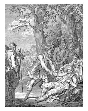 Hoogstraten Kontu 'nun ölümü, 1568, Theodoor Koning, Jacobus Satın Alım, 1779' dan sonra, 11 Aralık 1568 'de, Anthony van Lalaing, Hoogstraten Kontu, askerlerin ortasında öldü.