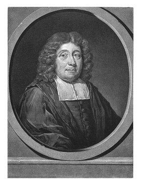 Bernardus Homoet 'nin portresi, Pieter Schenk (I), 1670 - 1713 Bernardus Homoet, Amsterdam vaizi.