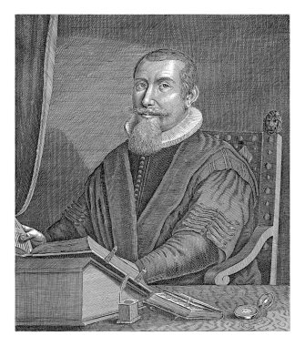 Henricus Geldorp 'un portresi, Crispijn van de Passe (II), 1639 - 1670 Teolog ve vaiz Henricus Geldorp' un portresi, çalışmasında.
