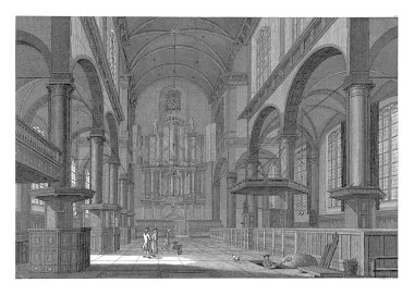 Amsterdam 'da Westerkerk' in iç kesimi, Cornelis Bogerts, Hermanus Petrus Schouten 'den sonra, 1770 - 1783 Amsterdam' da Westerkerk 'in iç kesimine doğru görüldü..