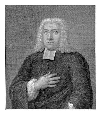 Johannes Boskoop 'un portresi, Jacob Folkema, Anna Folkema' dan sonra, 1752, vaiz Johannes Boskoop 'un yarım kişilik portresi, yalın başlı ve hafif sola.