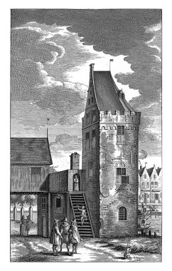 Amsterdam 'daki Swych Utrecht kulesinin görüntüsü, Jan Goeree, David Vinckboons' dan (I) sonra, 1782 Amsterdam 'daki Swych Utrecht Kulesi.