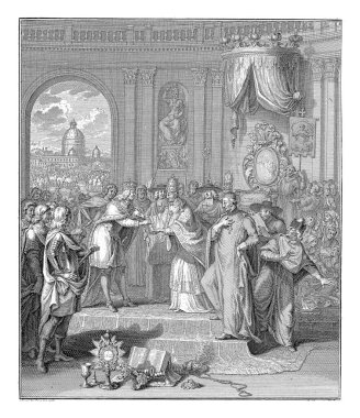 Papa ve İmparator, 1711 - 1737 yılları arasında Adolf van der Laan 'ın ardından Balthasar Bernards ile kraliyet sarayında bir araya geldi..