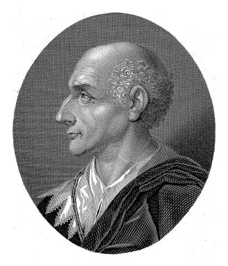 Şair ve oyun yazarı Alfonso Varano 'nun Portresi, Antonio Locatelli, 1800 - 1899, eski gravür.