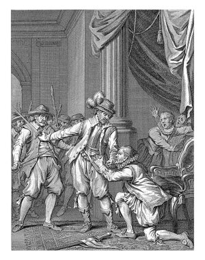 Aerschot Belediye Başkanı Ryhove tarafından korunuyor, 1577, Theodoor Koning, Jacobus Alım 'dan sonra, 1785 Aerschot, Gent belediye başkanı, Francois van Ryhove tarafından isyancı halka karşı korunuyor..