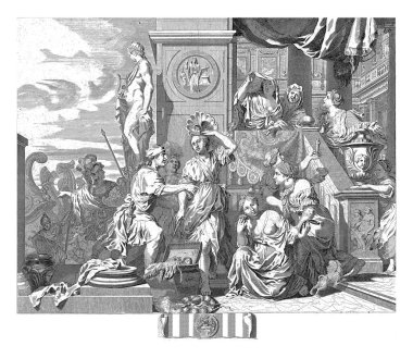 Odesa, Achilles 'i, Pieter van den Berge' yi, Gerard de Lairesse 'den sonra, 1694' te, 1737 'de Achilles' in genç bir kız kılığında ve Kral Lycomedes 'in kızları arasında yaşadığını fark eder..