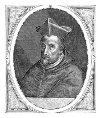 Kardinal Ludovico Madruzzo 'nun portresi, Dominicus Custos, 1596, eski oyma..