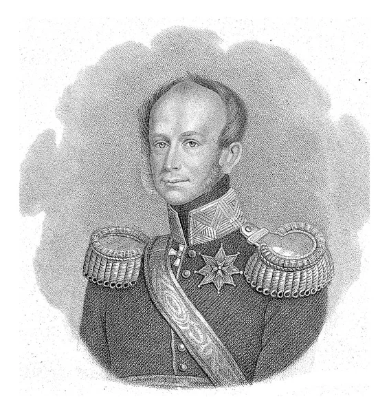 Портрет Віллема Короля Нідерландів Пітера Ван Дер Меулена 1810 1847 — стокове фото