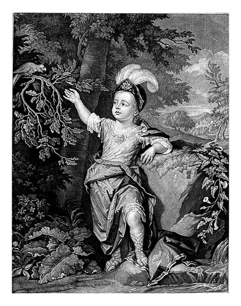 グラフトン公チャールズ フィッツロイの肖像画 ピエター シェンク ゴットフリート ナラーの後 1693年 1707年 グラフトン公チャールズ フィッツロイ — ストック写真
