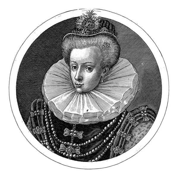 Porträtt Christina Lorraine Crispijn Van Passe 1598 Porträtt Christina Lorraine — Stockfoto