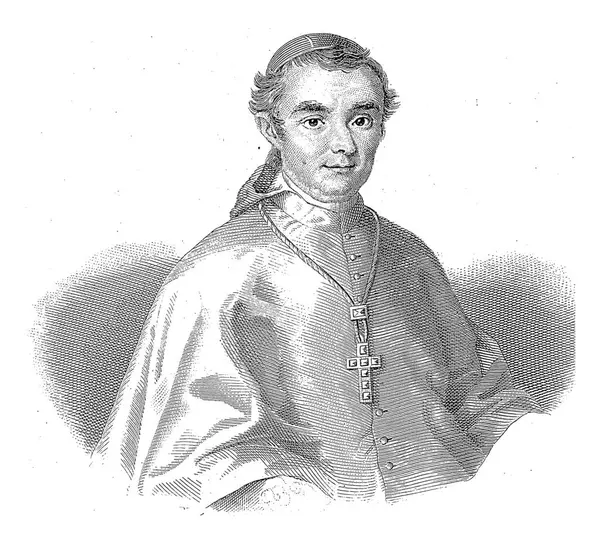 Portrait Cardinal Filippo Angelis Gregorio Cleter Bucher 1823 1873 Vintage — Stock Photo, Image