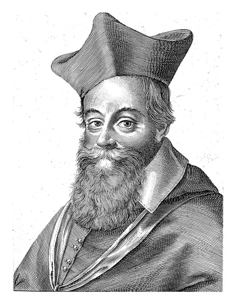 Portrait French Cardinal Jacques Davy Duperron Frans Van Den Wijngaerde — Stock Photo, Image