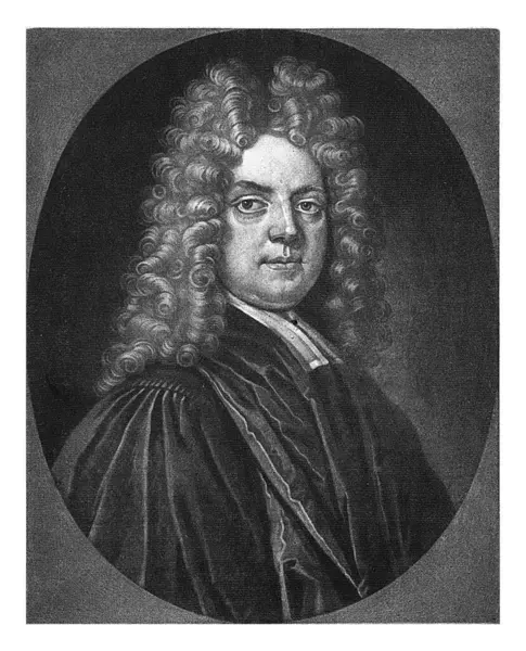 Portrait Theologian Henricus Sacheverell Pieter Schenk Thomas Gibson 1710 — Stock Photo, Image
