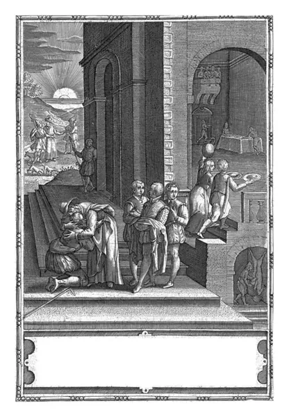 Parable Prodigal Son Prodigal Son Returns Home Dominicus Custos 1579 — Stock Photo, Image
