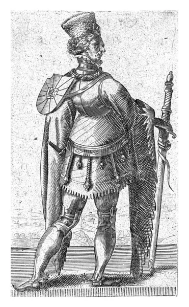 Portrét Robrechta Fries Hraběte Flander Adriaen Matham 1620 Portrét Robrechta — Stock fotografie
