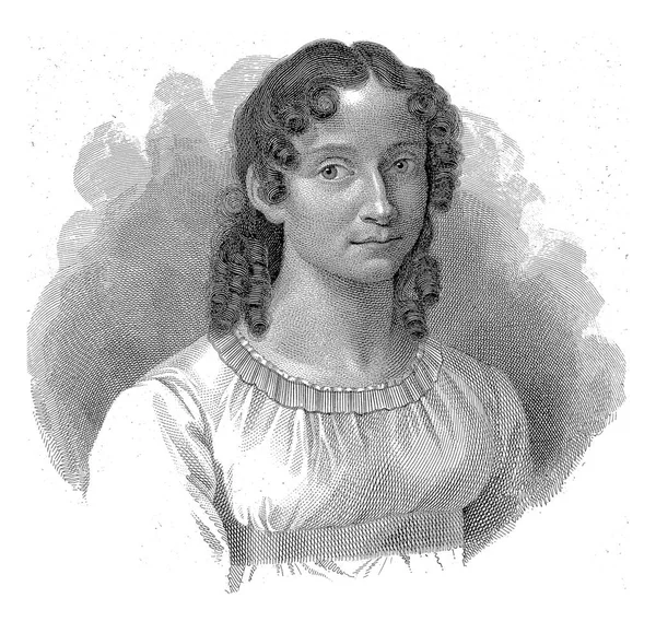 Porträtt Emilia Bonini Antonio Dalca 1821 Årgång Graverad — Stockfoto