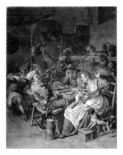 Epiphany Jacob Gole Cornelis Dusart 1670 1724 Cheerful Group Celebrates — Stock Photo, Image