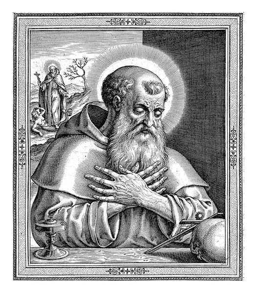 Saint Albert Jerusalem Hieronymus Wierix Philips Galle 1563 1610 Saint — Stock Photo, Image