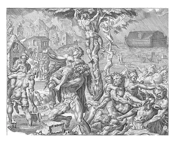 Deluge Cornelis Cort Maarten Van Heemskerck 1600 1652 Deluge Floods — Stock Photo, Image