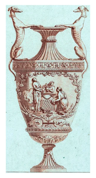 Vase Greyhounds Laurent Jean Francois Forty 1775 1785 Ornamented Vase — Stock Photo, Image