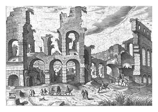 Rovina Del Colosseo Hendrick Van Cleve 1585 Veduta Della Rovina — Foto Stock