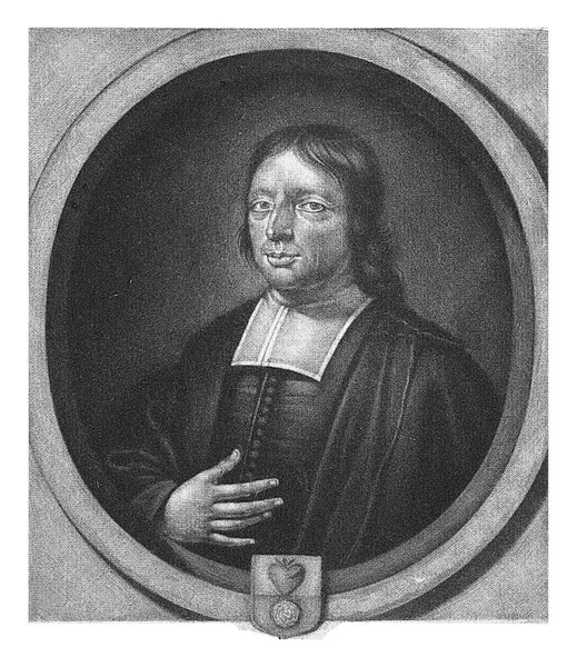 Yazar ve vaizin portresi Dominicus Goltzius, Pieter Schenk (I), 1670 - 1713