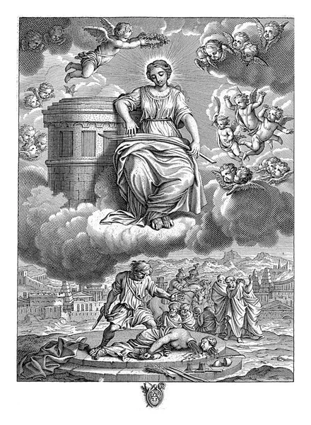 Dood Van Heilige Barbara Michel Natalis 1620 1668 Heilige Barbara — Stockfoto