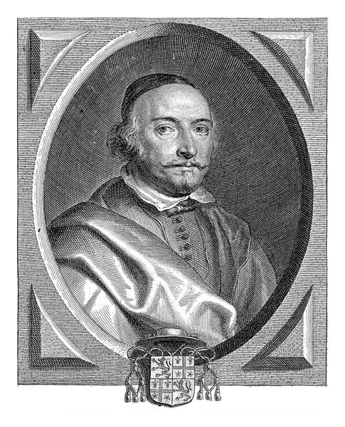 Portrait Karel Van Den Bosch Bishop Bruges Cornelis Van Caukercken — Stock Photo, Image