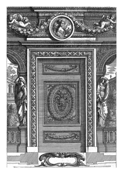 Tür Mit Mascaron Franz Ertinger Nach Jean Lepautre Nach 1657 — Stockfoto