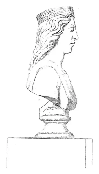 Retrato Busto Valentina Visconti Jacopo Bernardi Após Ernest Antoine Auguste — Fotografia de Stock
