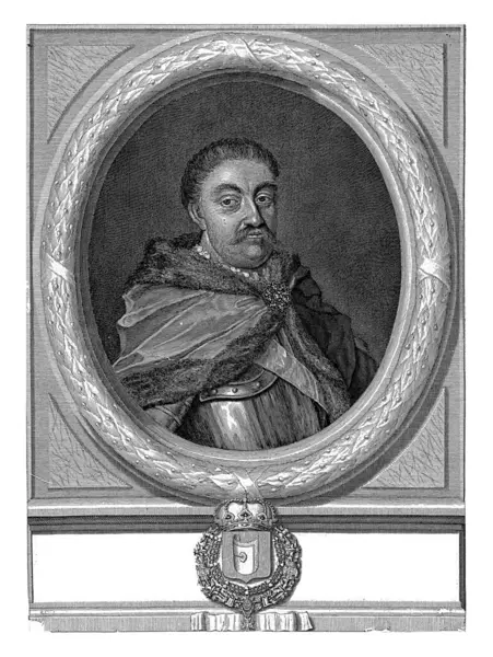 Portrait King John Iii Sobieski Poland Pieter Stevens Mentioned 1689 — Stock Photo, Image