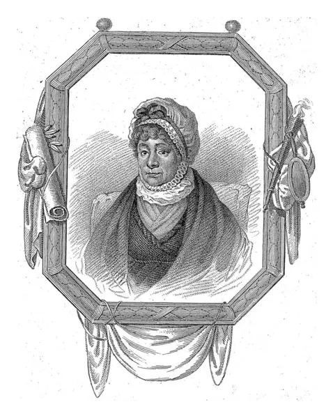 Portrait Hannah Mone Philippus Velijn 1797 1836 Portrait Lady Octagonal — Stock Photo, Image