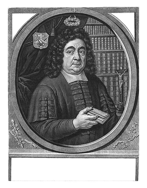 Portrait Aegidius Glabbais Andries Van Buysen 1717 Portrait Clergyman Aegidius — Stock Photo, Image