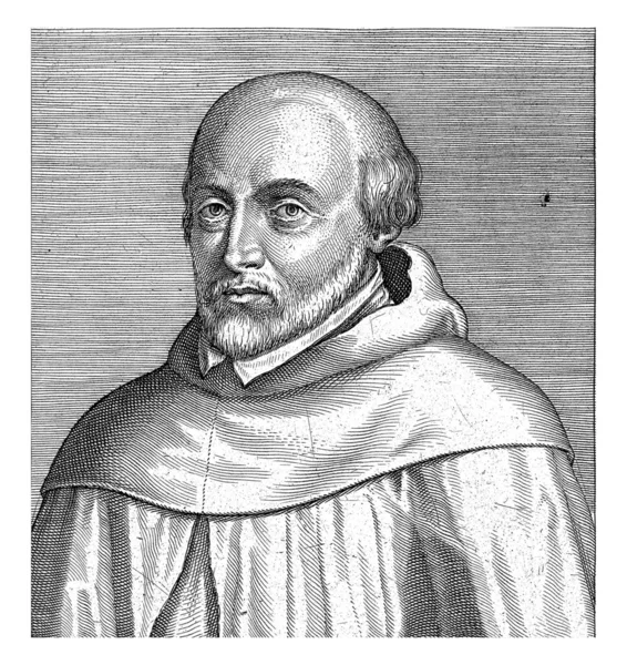 Portrait Johannes Garet Theologian Canon Augustiner Monastery Leuven Bust Left — Stock Photo, Image
