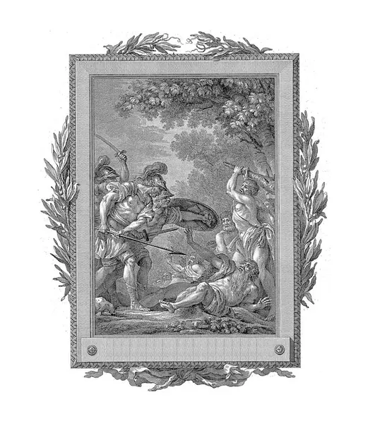 Salentine Attack Inhabitants Manduria Jean Baptiste Tilliard Charles Monnet 1785 — Stock Photo, Image