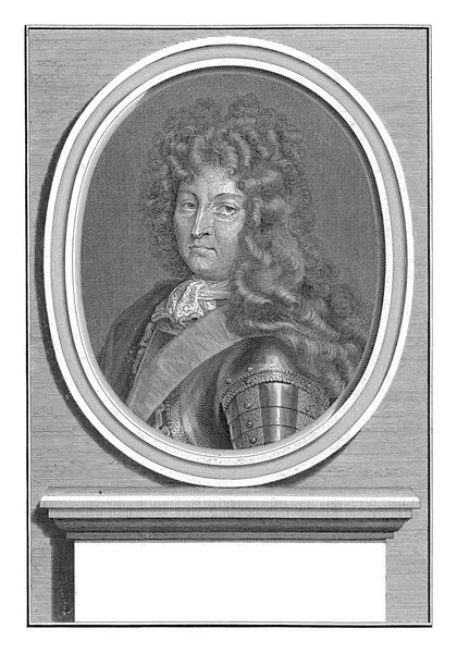 Portrait Louis Xiv King France Bernard Picart 1728 Vintage Engraved — Stock Photo, Image