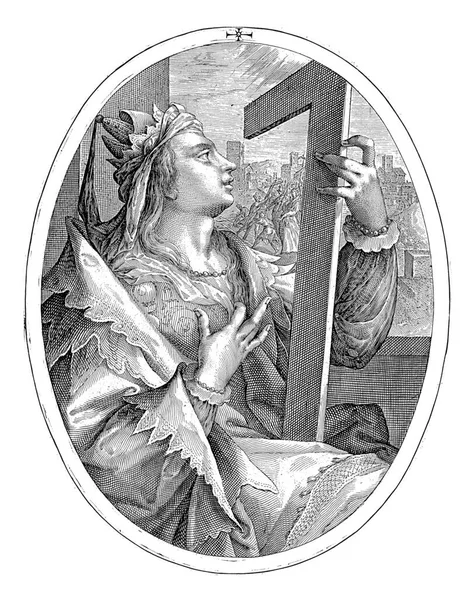 Saint Helena Crispijn Van Passe 1602 Saint Helena Cross Her — Stock Photo, Image