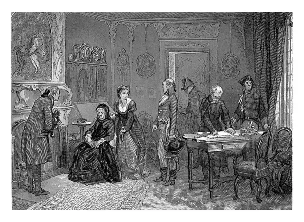 ヨハン ハインリヒ マリア ハバート レンネフェルト チャールズ ロシュヌーフェルド 1872 男女の部屋のビュー — ストック写真